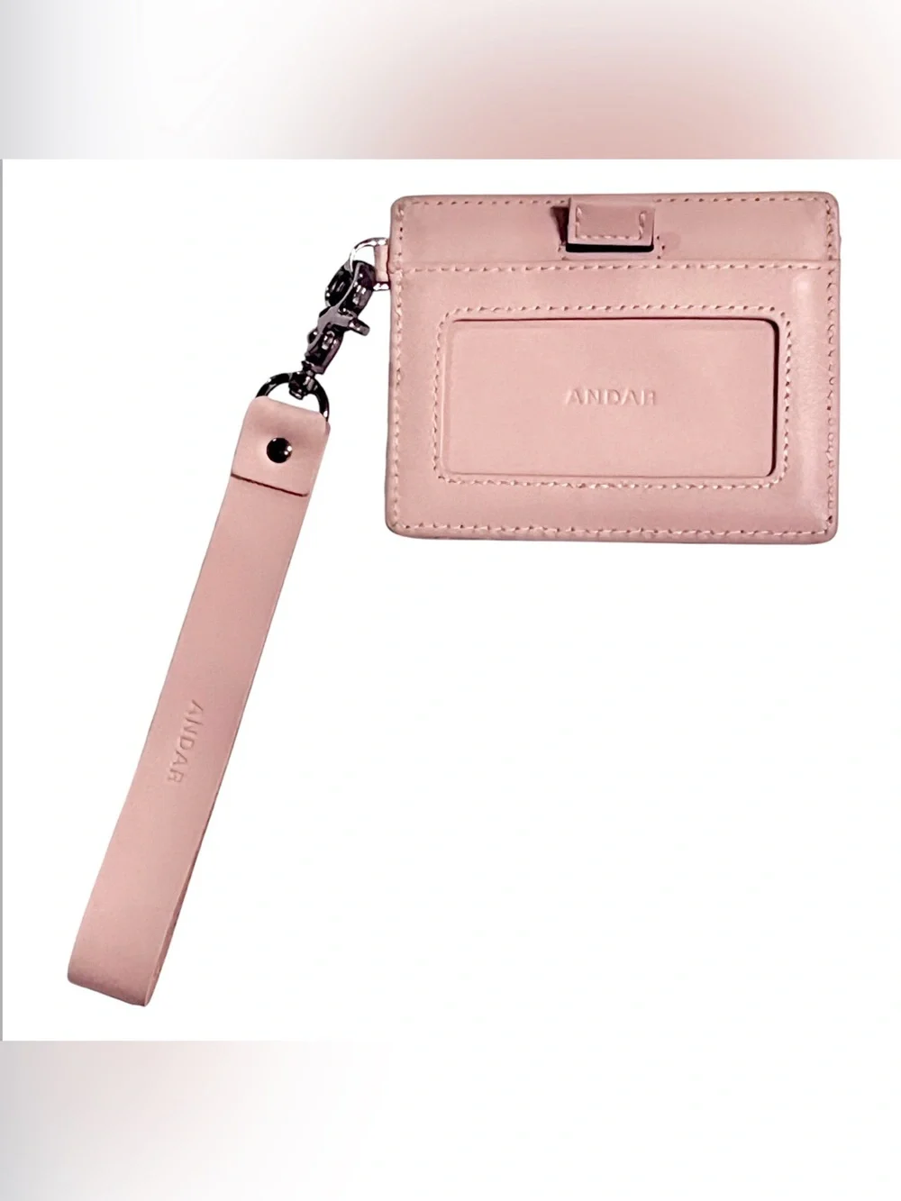 Andar The Denner Wristlet Leather Wallet Blush ID Card Pull RFID Unused Darylann